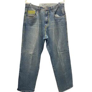 Miskeen Jeans Mens 36 Skater Skateboard Wide Leg Vtg 90s Y2K Grunge Denim Baggy